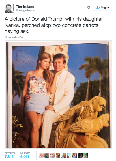 Esta fotografía indignó a varios usuarios de las redes quienes designaron a Trump como "un pervertido sexual".